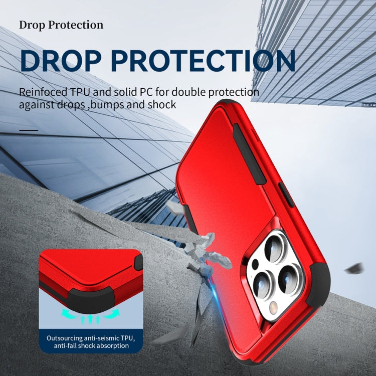 For iPhone 15 Pro Max Commuter Shockproof TPU + PC Phone Case(Red+Black) - HoMEdemic™ 
