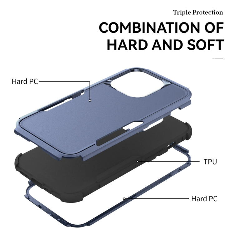 For iPhone 15 Pro Max Commuter Shockproof TPU + PC Phone Case(Royal Blue+Black) - HoMEdemic™ 