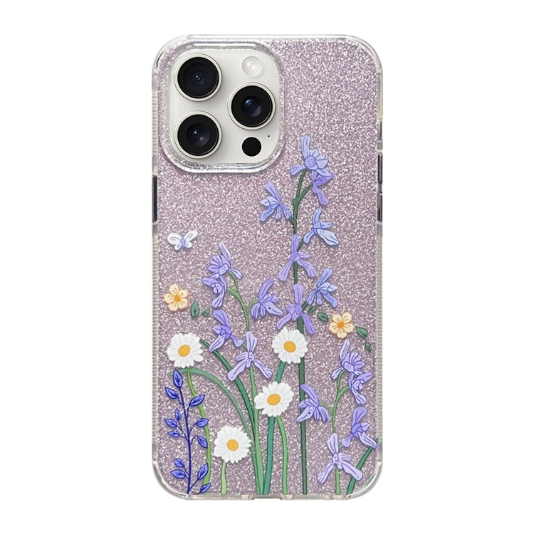 For iPhone 15 Pro Max Cooling Flash Feather TPU + PC Phone Case(Daisy) - HoMEdemic™ 