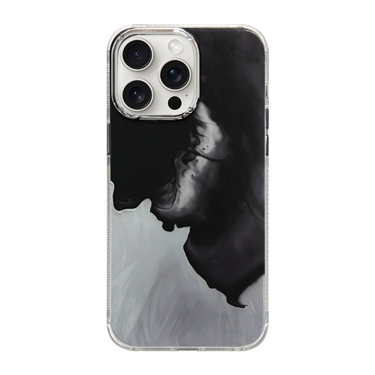 For iPhone 15 Pro Max Cooling Flash Feather TPU + PC Phone Case(Feather Ink) - HoMEdemic™ 