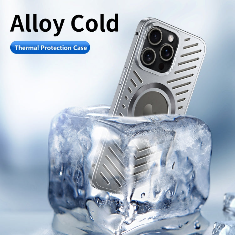 For iPhone 15 Pro Max Cooling MagSafe Magnetic Metal Phone Case(Titanium) - HoMEdemic™ 