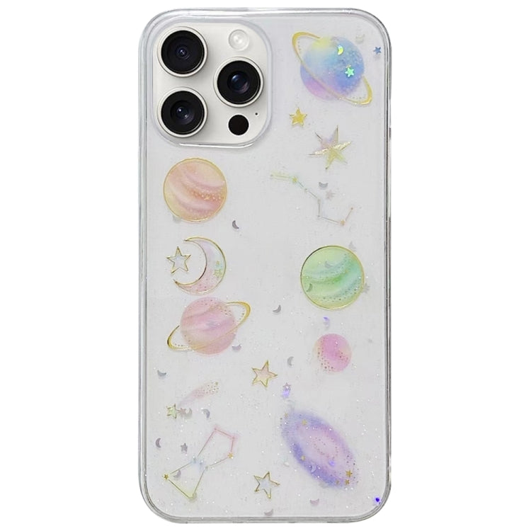 For iPhone 15 Pro Max Cosmic Star Glitter Epoxy TPU Phone Case(Transparent) - HoMEdemic™ 