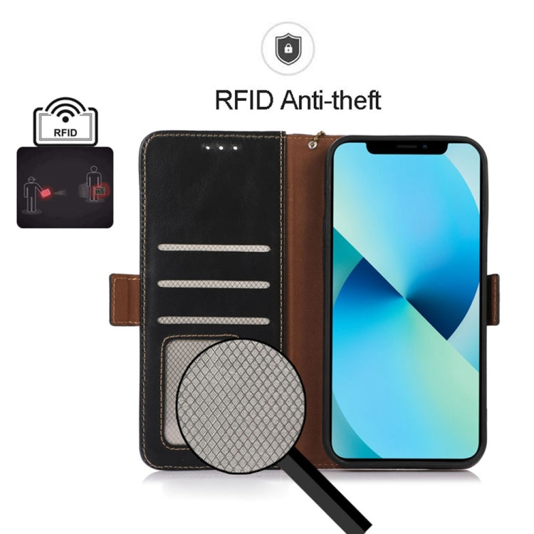 For iPhone 15 Pro Max Crazy Horse Top Layer Cowhide Leather Phone Case(Black) - HoMEdemic™ 
