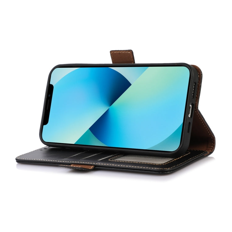 For iPhone 15 Pro Max Crazy Horse Top Layer Cowhide Leather Phone Case(Black) - HoMEdemic™ 