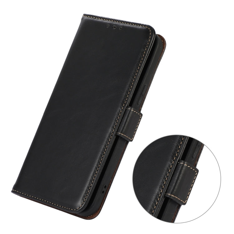 For iPhone 15 Pro Max Crazy Horse Top Layer Cowhide Leather Phone Case(Black) - HoMEdemic™ 