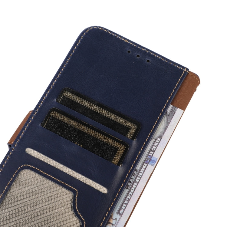 For iPhone 15 Pro Max Crazy Horse Top Layer Cowhide Leather Phone Case(Blue) - HoMEdemic™ 