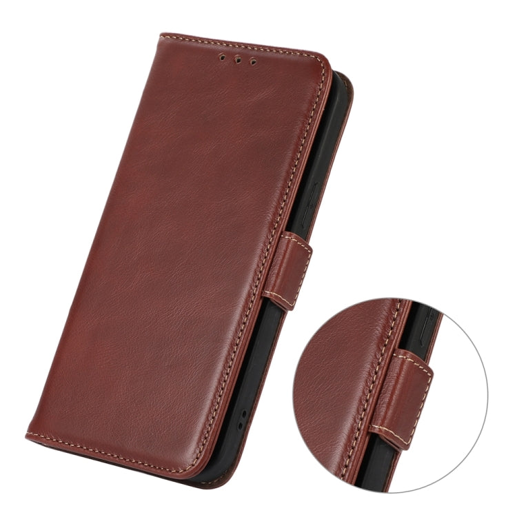For iPhone 15 Pro Max Crazy Horse Top Layer Cowhide Leather Phone Case(Brown) - HoMEdemic™ 