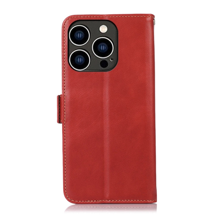 For iPhone 15 Pro Max Crazy Horse Top Layer Cowhide Leather Phone Case(Red) - HoMEdemic™ 