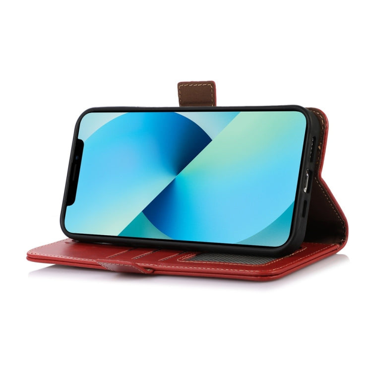 For iPhone 15 Pro Max Crazy Horse Top Layer Cowhide Leather Phone Case(Red) - HoMEdemic™ 