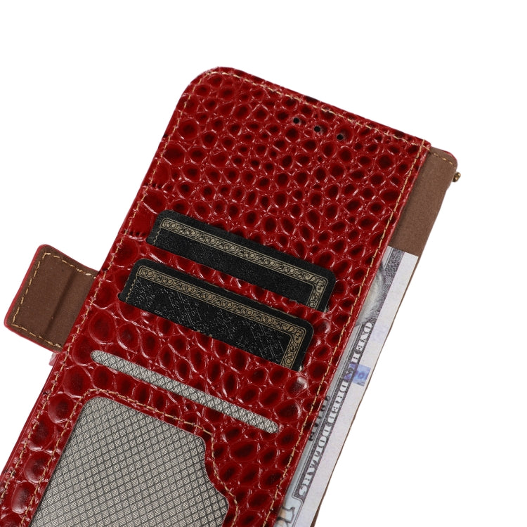 For iPhone 15 Pro Max Crocodile Top Layer Cowhide Leather Phone Case(Red) - HoMEdemic™ 