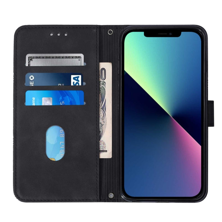 For iPhone 15 Pro Max Crossbody 3D Embossed Flip Leather Phone Case(Black) - HoMEdemic™ 
