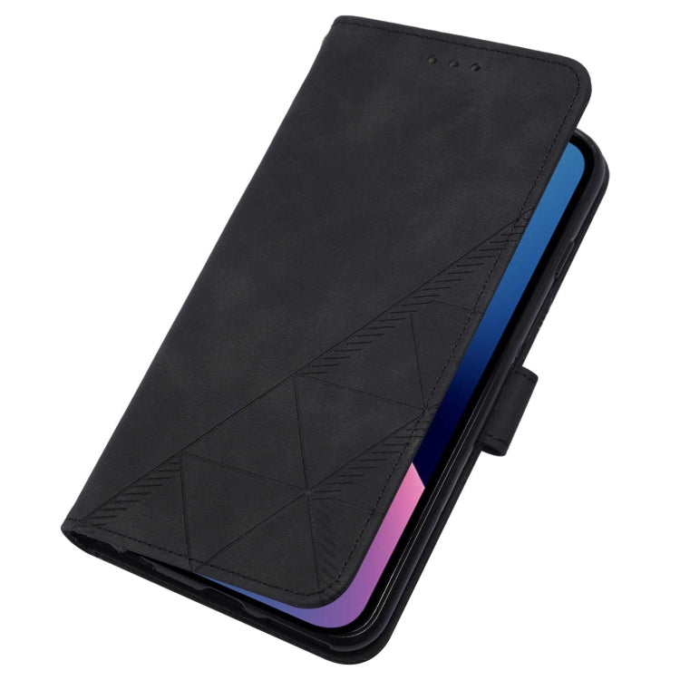 For iPhone 15 Pro Max Crossbody 3D Embossed Flip Leather Phone Case(Black) - HoMEdemic™ 