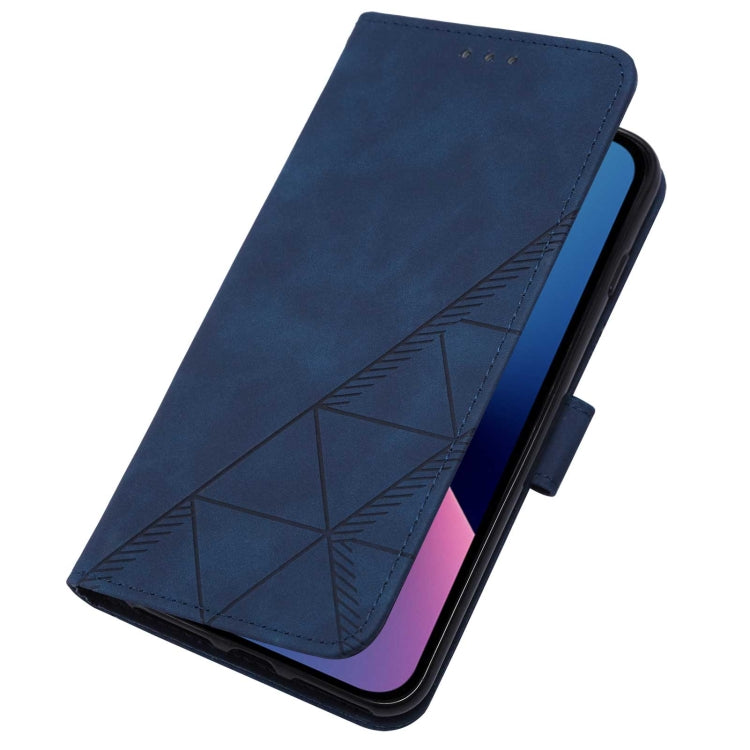 For iPhone 15 Pro Max Crossbody 3D Embossed Flip Leather Phone Case(Blue) - HoMEdemic™ 
