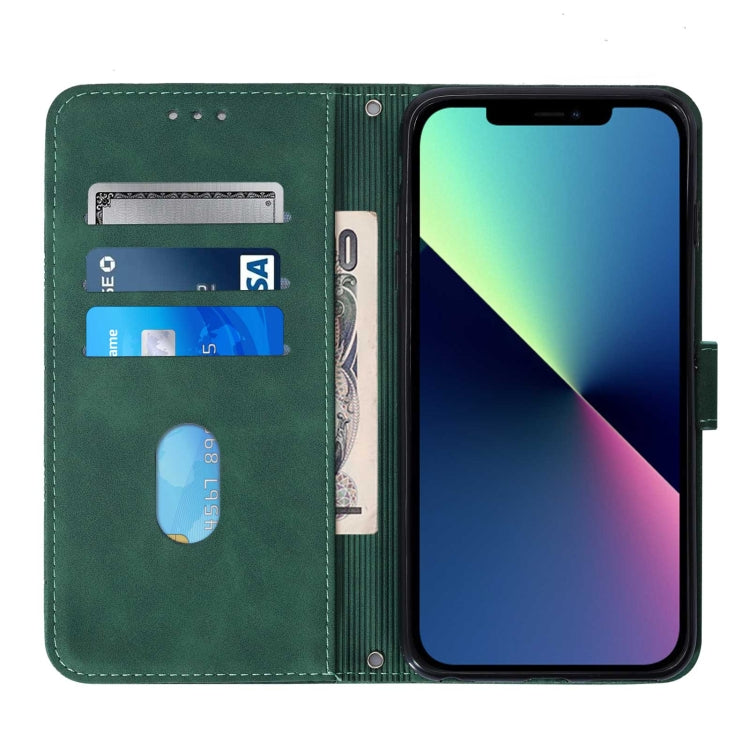 For iPhone 15 Pro Max Crossbody 3D Embossed Flip Leather Phone Case(Dark Green) - HoMEdemic™ 