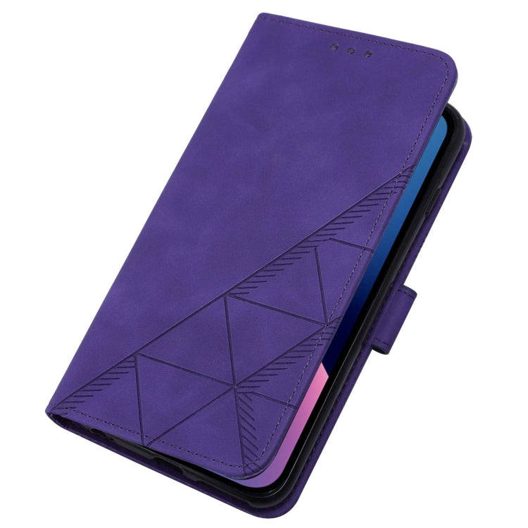 For iPhone 15 Pro Max Crossbody 3D Embossed Flip Leather Phone Case(Purple) - HoMEdemic™ 