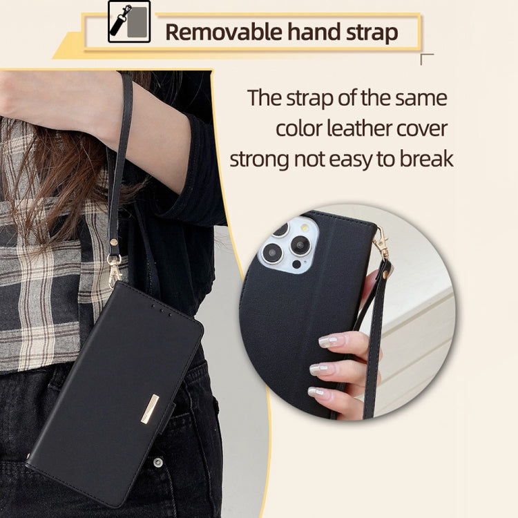 For iPhone 15 Pro Max Crossbody Chain Leather Phone Case(Black) - HoMEdemic™ 