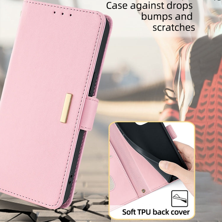 For iPhone 15 Pro Max Crossbody Chain Leather Phone Case(Pink) - HoMEdemic™ 