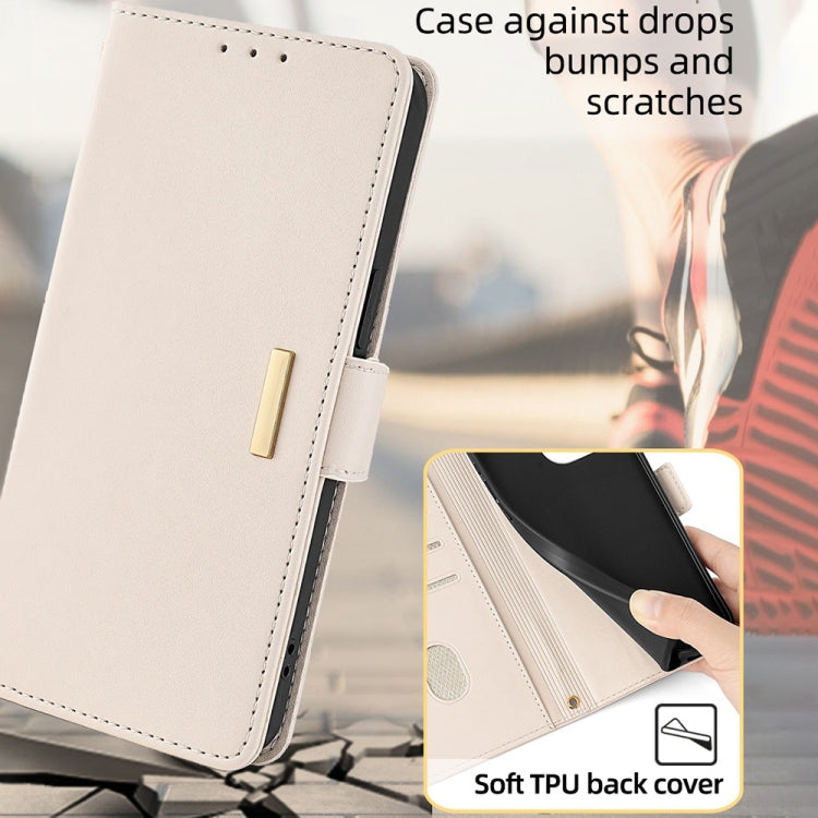 For iPhone 15 Pro Max Crossbody Chain Leather Phone Case(White) - HoMEdemic™ 