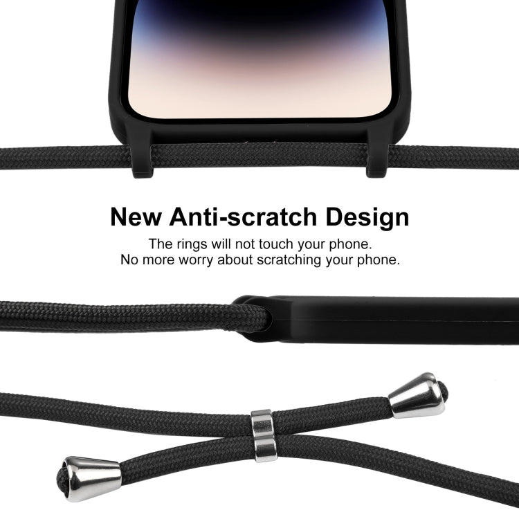 For iPhone 15 Pro Max Crossbody Lanyard Liquid Silicone Case(Black) - HoMEdemic™ 