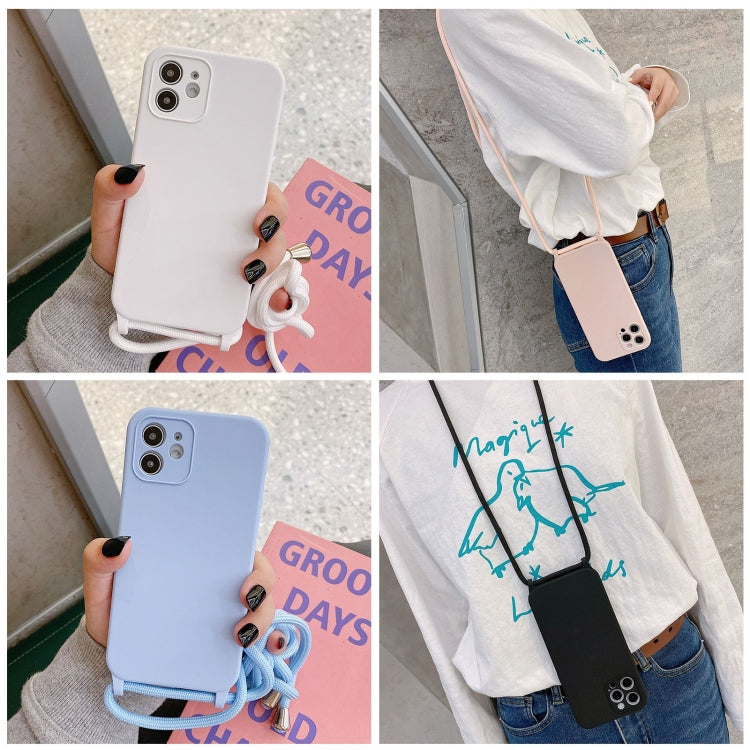 For iPhone 15 Pro Max Crossbody Lanyard Liquid Silicone Case(Light Purple) - HoMEdemic™ 