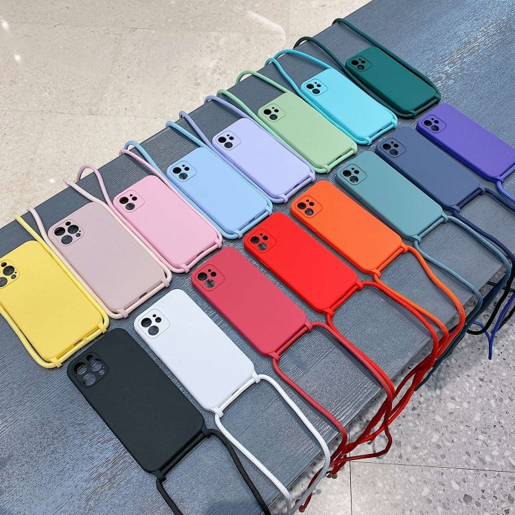 For iPhone 15 Pro Max Crossbody Lanyard Liquid Silicone Case(Light Purple) - HoMEdemic™ 