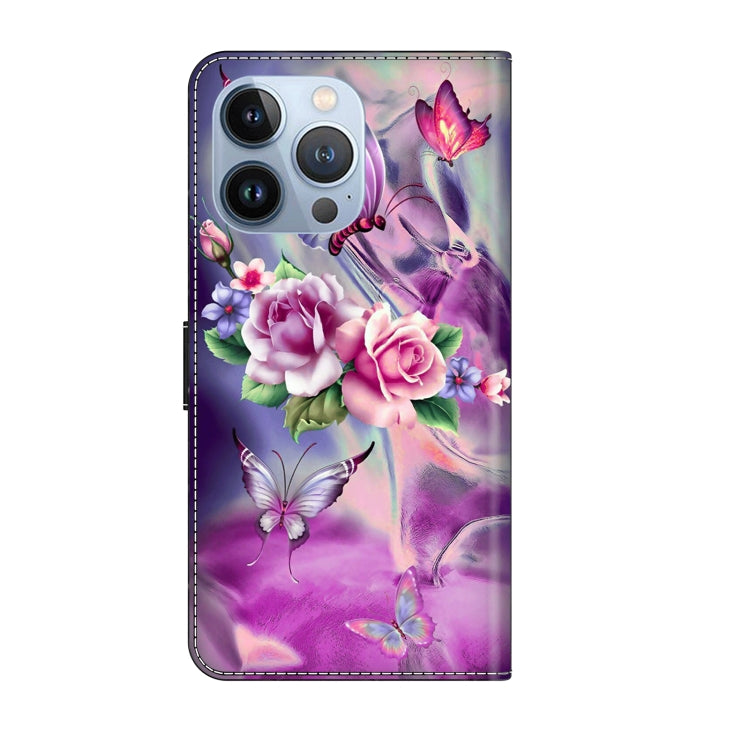 For iPhone 15 Pro Max Crystal 3D Shockproof Protective Leather Phone Case(Butterfly) - HoMEdemic™ 