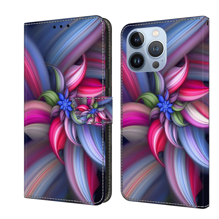 For iPhone 15 Pro Max Crystal 3D Shockproof Protective Leather Phone Case(Colorful Flower) - HoMEdemic™ 