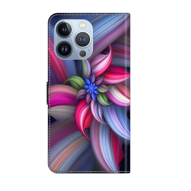For iPhone 15 Pro Max Crystal 3D Shockproof Protective Leather Phone Case(Colorful Flower) - HoMEdemic™ 