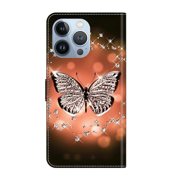 For iPhone 15 Pro Max Crystal 3D Shockproof Protective Leather Phone Case(Crystal Butterfly) - HoMEdemic™ 