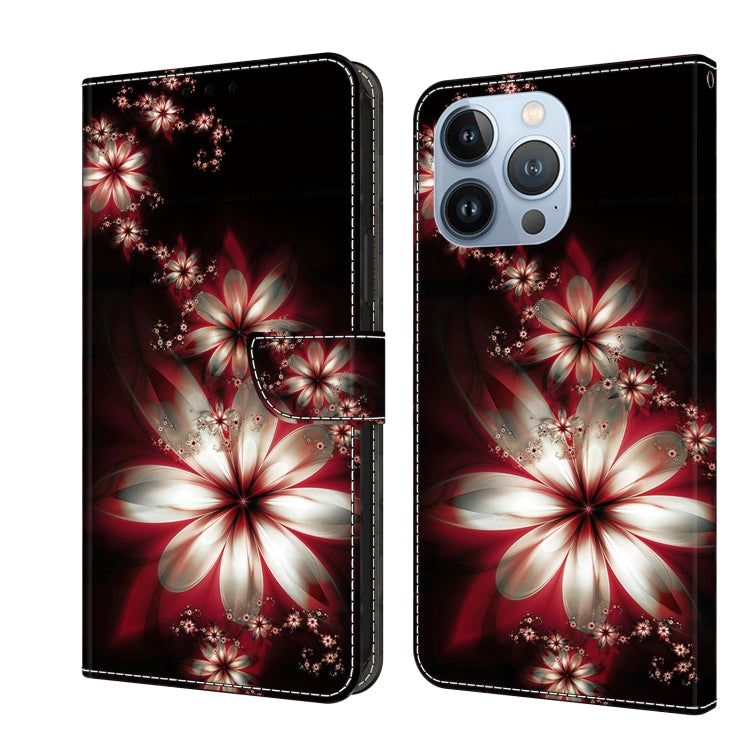 For iPhone 15 Pro Max Crystal 3D Shockproof Protective Leather Phone Case(Fantastic Flower) - HoMEdemic™ 