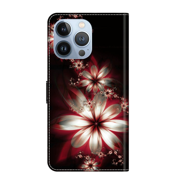 For iPhone 15 Pro Max Crystal 3D Shockproof Protective Leather Phone Case(Fantastic Flower) - HoMEdemic™ 