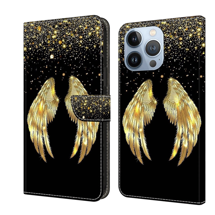 For iPhone 15 Pro Max Crystal 3D Shockproof Protective Leather Phone Case(Golden Wings) - HoMEdemic™ 