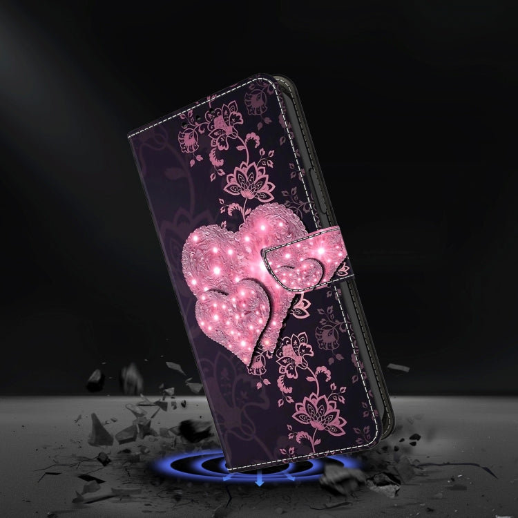 For iPhone 15 Pro Max Crystal 3D Shockproof Protective Leather Phone Case(Lace Love) - HoMEdemic™ 