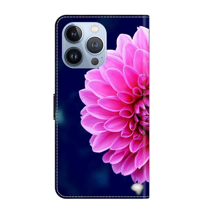 For iPhone 15 Pro Max Crystal 3D Shockproof Protective Leather Phone Case(Pink Petals) - HoMEdemic™ 