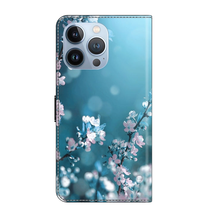For iPhone 15 Pro Max Crystal 3D Shockproof Protective Leather Phone Case(Plum Flower) - HoMEdemic™ 