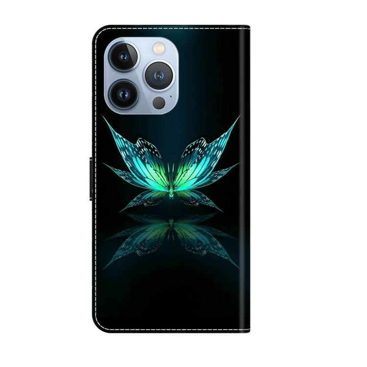 For iPhone 15 Pro Max Crystal 3D Shockproof Protective Leather Phone Case(Reflection Dutterfly) - HoMEdemic™ 