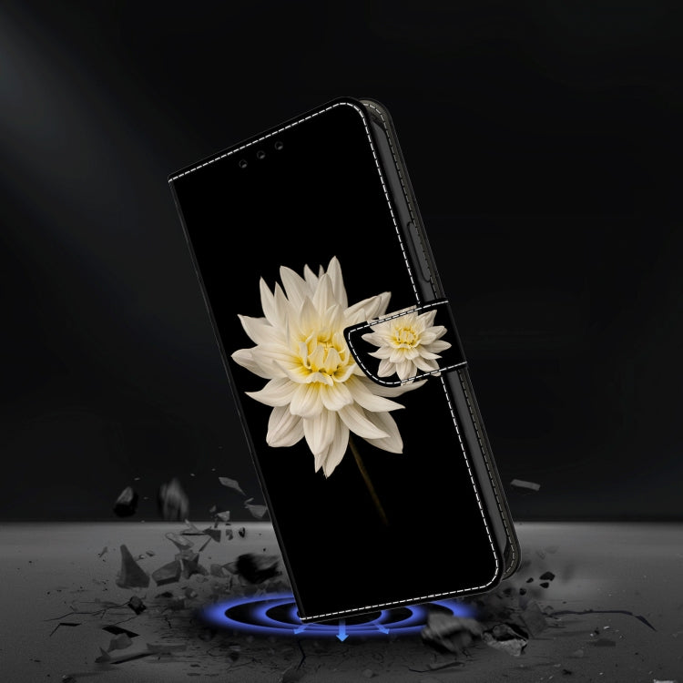 For iPhone 15 Pro Max Crystal 3D Shockproof Protective Leather Phone Case(White Flower) - HoMEdemic™ 