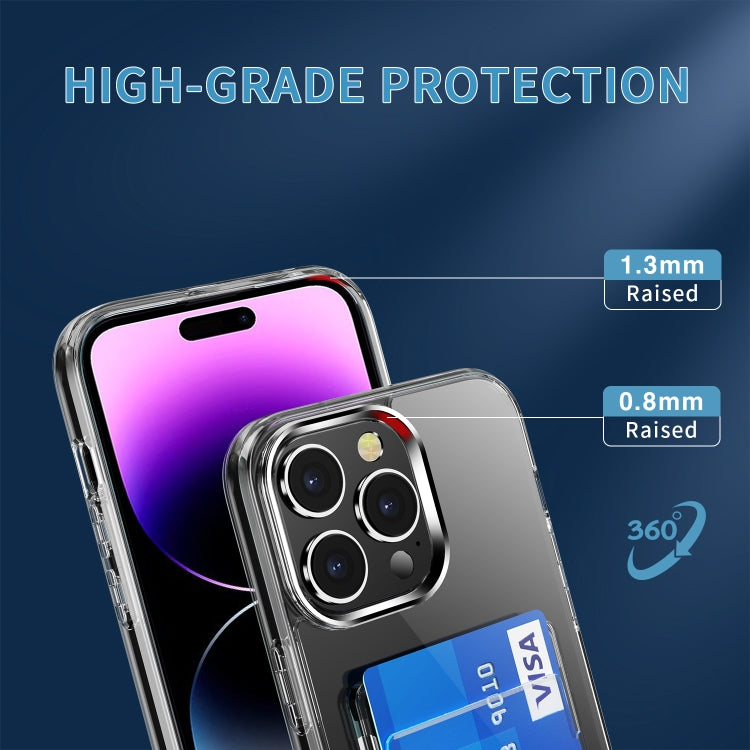 For iPhone 15 Pro Max Crystal Clear Wallet Air Bag Phone Case(Transparent) - HoMEdemic™ 