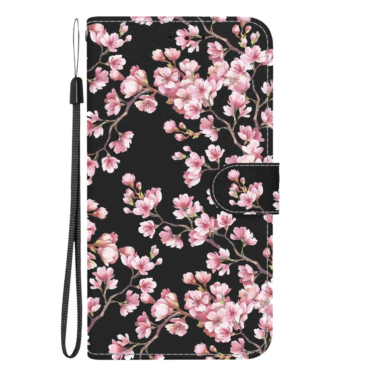 For iPhone 15 Pro Max Crystal Texture Colored Drawing Leather Phone Case(Plum Bossom) - HoMEdemic™ 