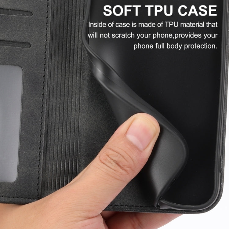 For iPhone 15 Pro Max Cubic Grid Calf Texture Magnetic Leather Phone Case(Black) - HoMEdemic™ 