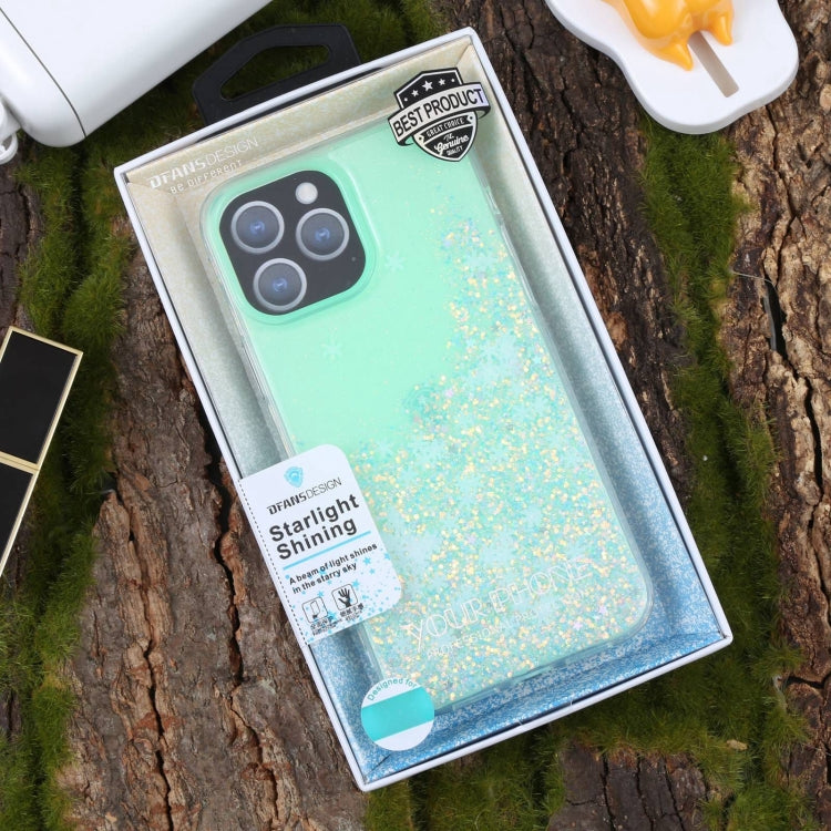 For iPhone 15 Pro Max DFANS DESIGN Snowflake Starlight Shining Phone Case(Green) - HoMEdemic™ 