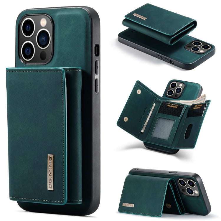 For iPhone 15 Pro Max DG.MING M1 Series 3-Fold Multi Card Wallet Leather Phone Case(Green) - HoMEdemic™ 