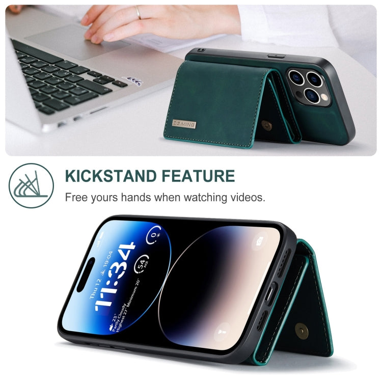 For iPhone 15 Pro Max DG.MING M1 Series 3-Fold Multi Card Wallet Leather Phone Case(Green) - HoMEdemic™ 