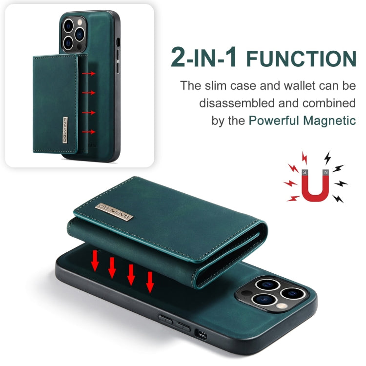 For iPhone 15 Pro Max DG.MING M1 Series 3-Fold Multi Card Wallet Leather Phone Case(Green) - HoMEdemic™ 