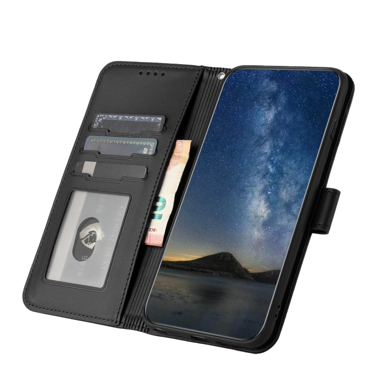 For iPhone 15 Pro Max Datura Flower Embossed Flip Leather Phone Case(Black) - HoMEdemic™ 