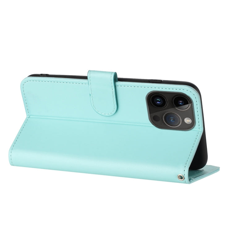 For iPhone 15 Pro Max Datura Flower Embossed Flip Leather Phone Case(Light blue) - HoMEdemic™ 