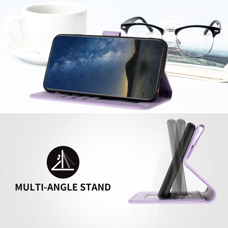 For iPhone 15 Pro Max Datura Flower Embossed Flip Leather Phone Case(Purple) - HoMEdemic™ 