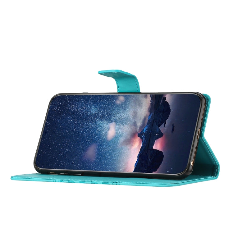 For iPhone 15 Pro Max Diamond Embossed Skin Feel Leather Phone Case(Blue) - HoMEdemic™ 