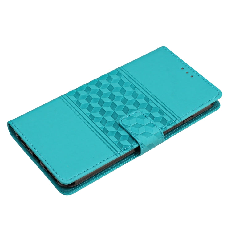 For iPhone 15 Pro Max Diamond Embossed Skin Feel Leather Phone Case(Blue) - HoMEdemic™ 