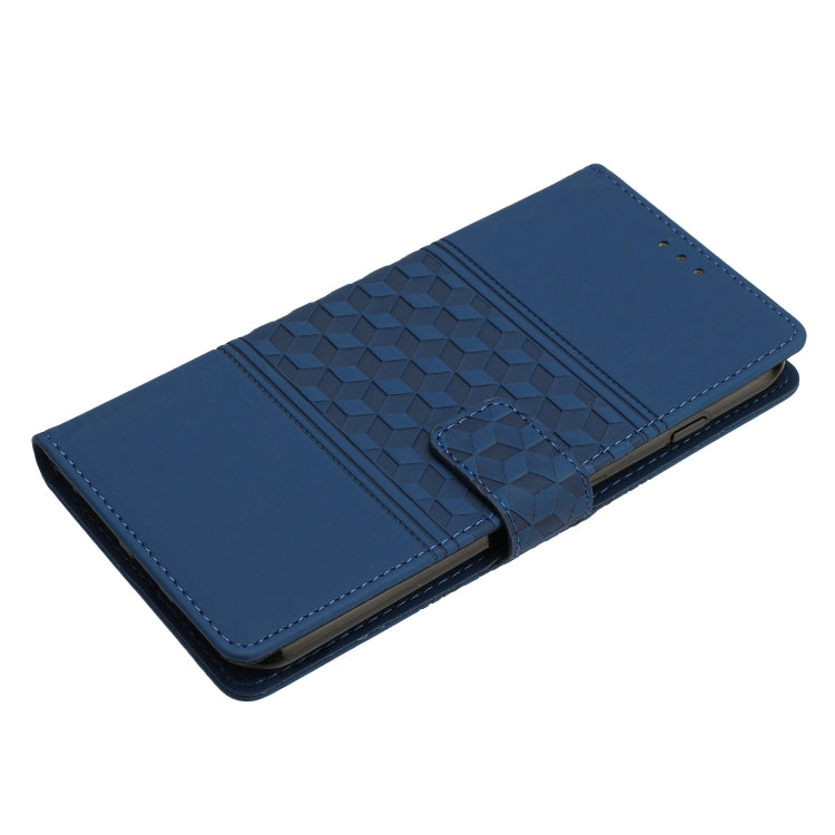 For iPhone 15 Pro Max Diamond Embossed Skin Feel Leather Phone Case(Dark Blue) - HoMEdemic™ 